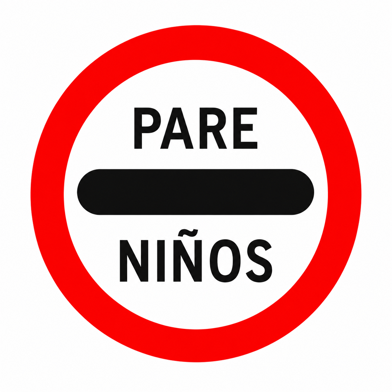 Señal Reglamentaria Pare Niños (RPI-3)